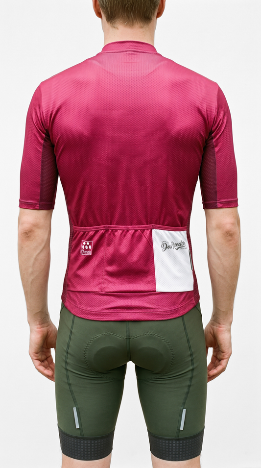 Classic Cycling Dos Ruedas Aether Race Jersey - Burgundy - Men's