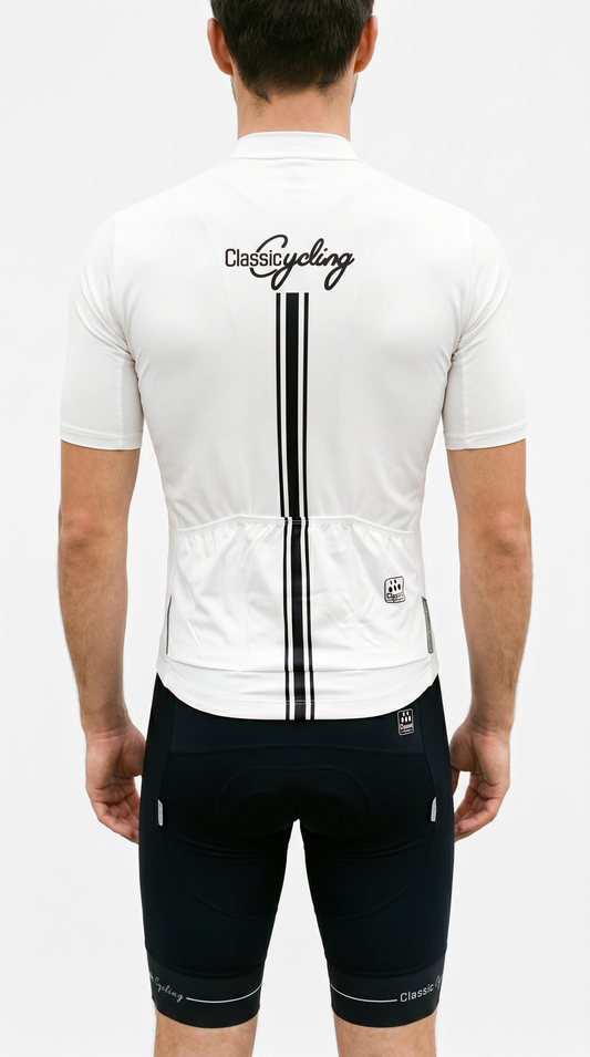 Classic Cycling Men's Flex 2 Cycling Jersey – White