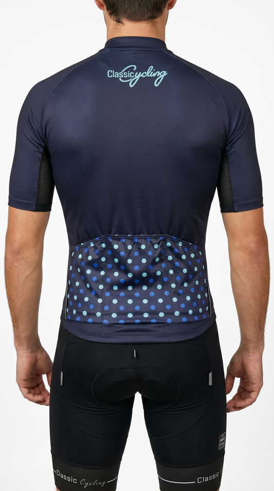 Classic Cycling Men's Flex Cycling Jersey – Navy Blue