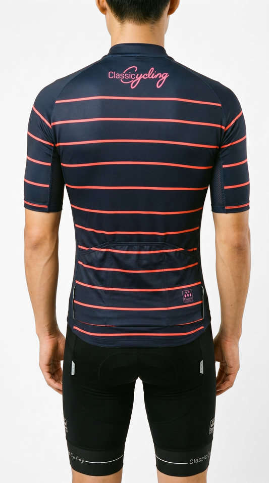 Classic Cycling Men's Flex Cycling Jersey – Navy Pink