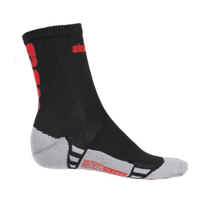 Giordana Trade Sock Mid Cuff- Black Red