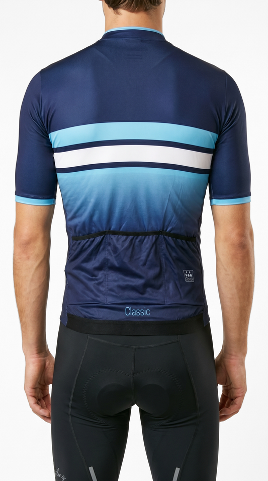 Classic Cycling Men's Navy Fade Jersey