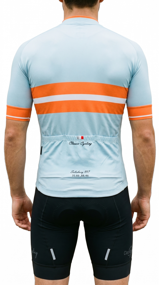 Classic Cycling Men's Tour Jersey – Light Blue