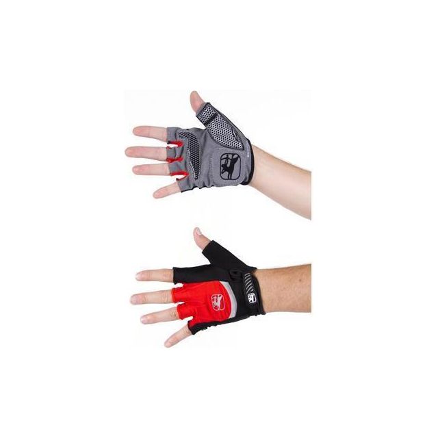 Giordana Strada Cycling Gel Gloves - Red - Classic Cycling