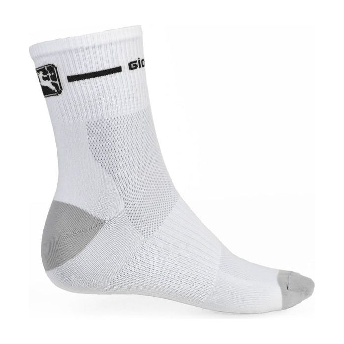 Giordana Cycling Socks Trade Mid Cuff - White-Black - SMALL ONLY