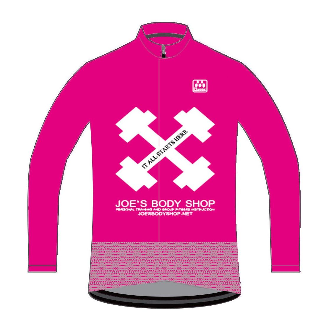Joes Body Shop Winter Long Sleeve Jersey Mens - Classic Cycling