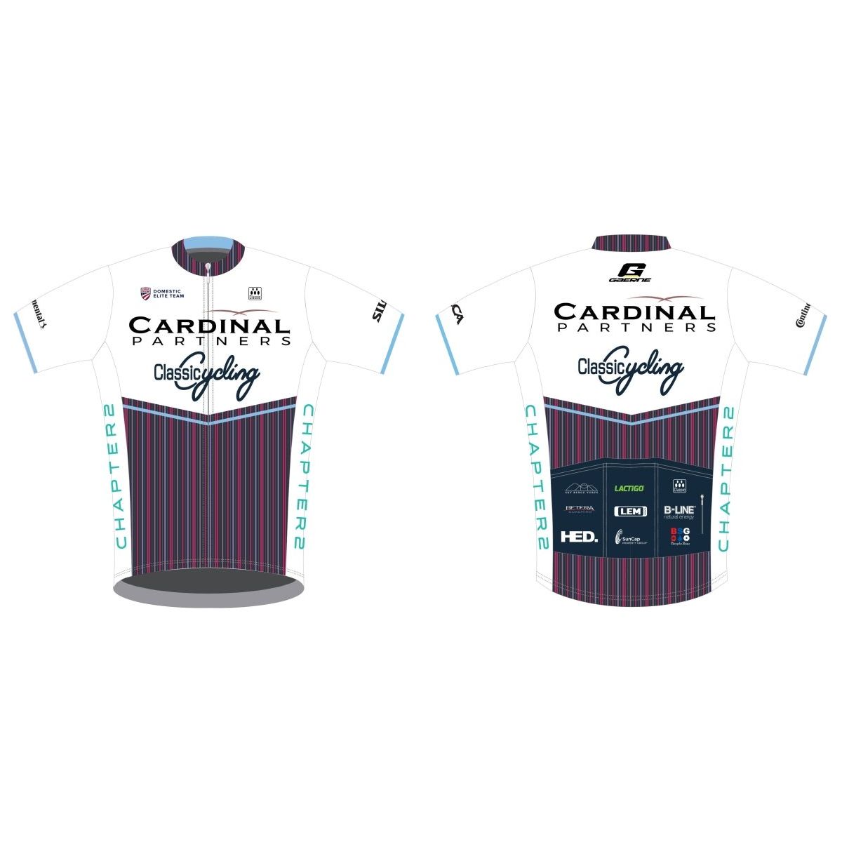 2022 Cardinal - Classic Cycling Men's Ice Pro Jersey - White - Classic Cycling