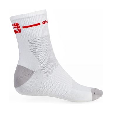 Giordana Cycling Socks Trade Mid Cuff White Red - Classic Cycling