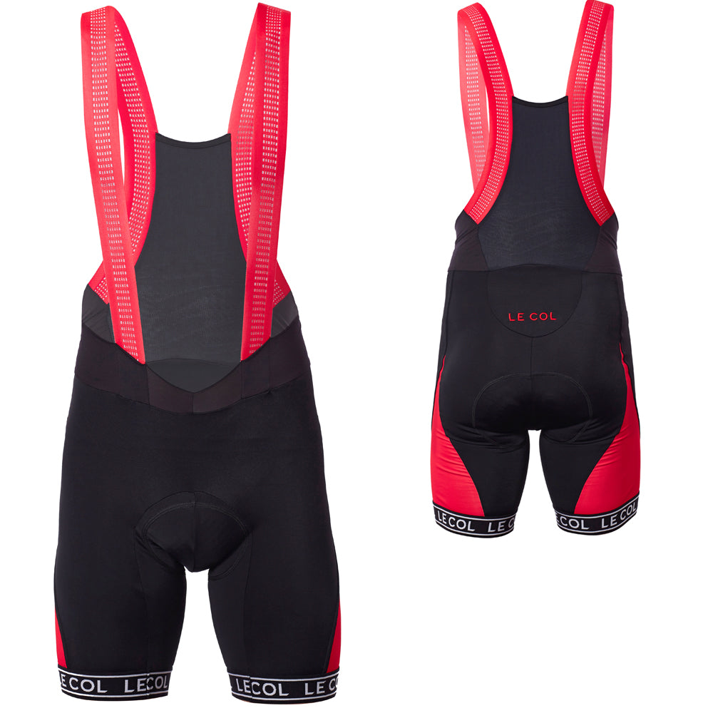 Le Col HC Cycling Bib Shorts - Black Red - Classic Cycling