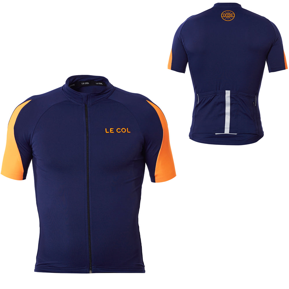 Le Col HC Cycling Jersey - Navy Orange - Classic Cycling