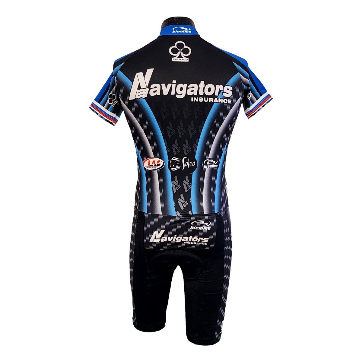 Biemme 2007 Navigators Team Short Sleeve Skin Suit with Russian Stripes on Sleeves - Classic Cycling