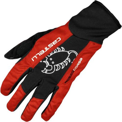 Castelli Leggenda Winter Glove - Black - Red - Classic Cycling