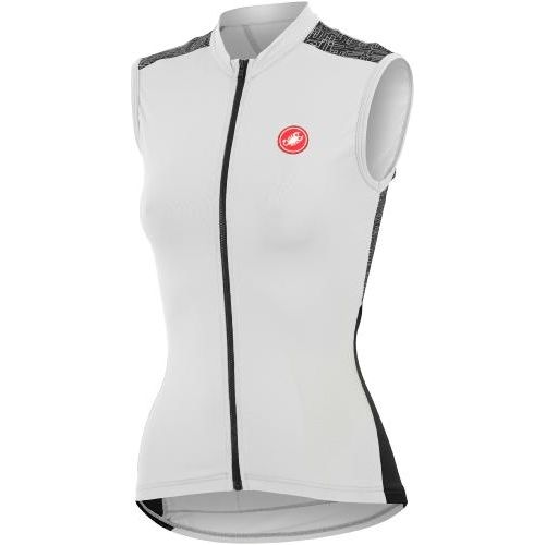 Castelli Scarabocchio Sleeveless FZ White-Black - Classic Cycling