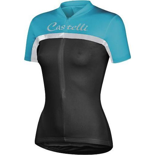 Castelli Womens Promessa Cycling Jersey - Black Aqua - Classic Cycling