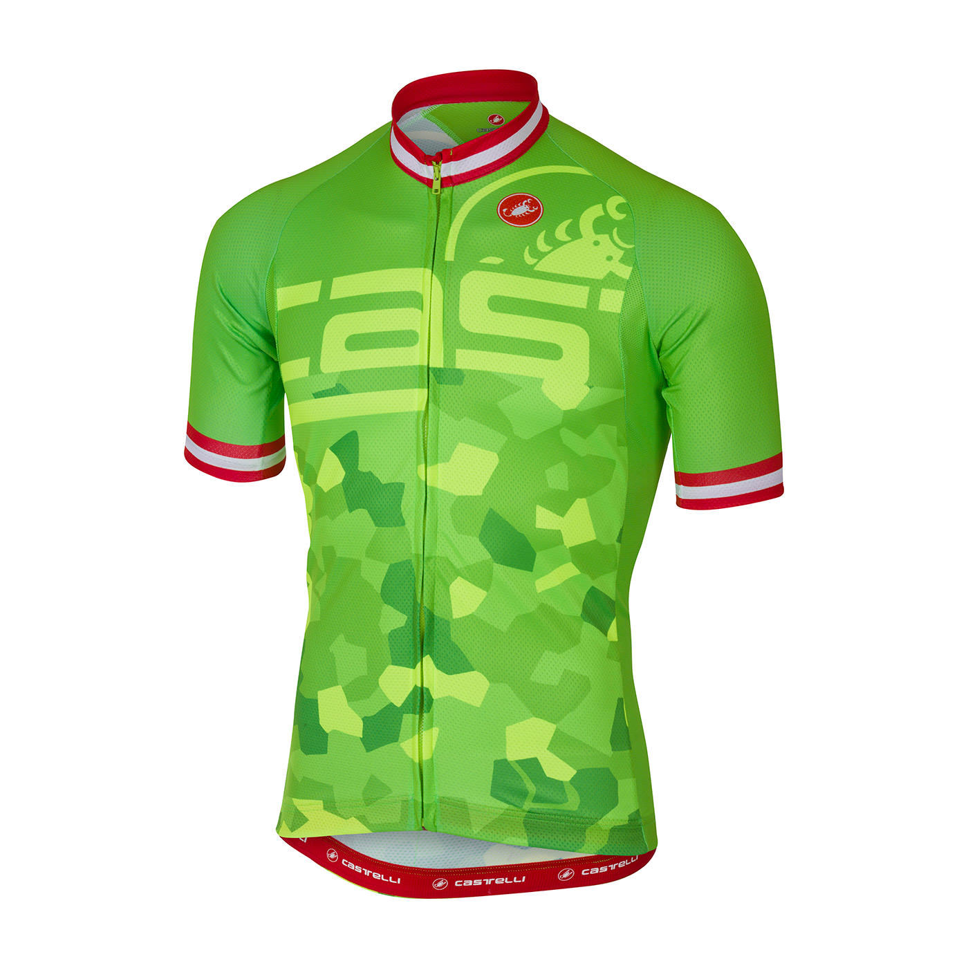 Castelli Attacco FZ Jersey - Green - Classic Cycling
