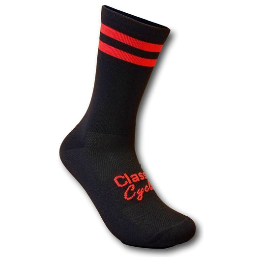 Classic Cycling Equipe Socks - Black Red - Classic Cycling