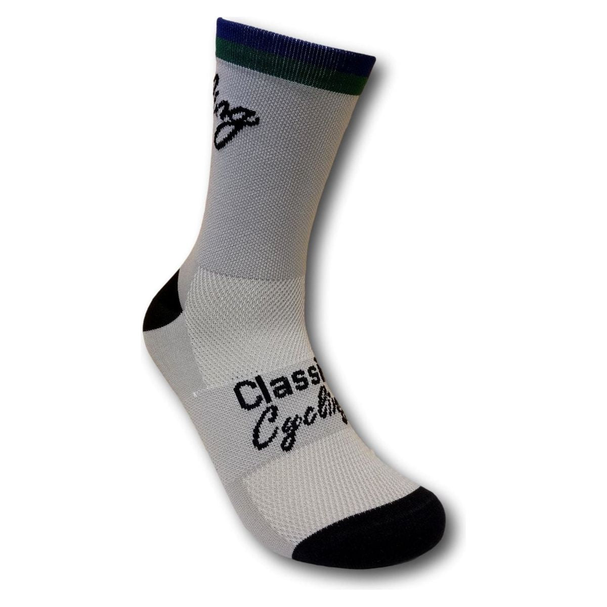 Classic Cycling Equipe Socks - Grey Navy Green - Classic Cycling