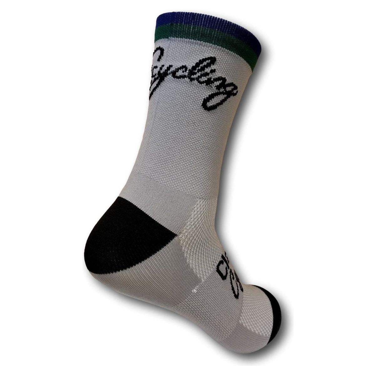 Classic Cycling Equipe Socks - Grey Navy Green - Classic Cycling