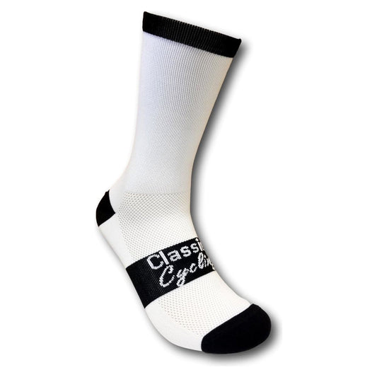Classic Cycling Equipe Socks - White Black "Classic" - Classic Cycling