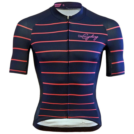 Classic Cycling Flex Jersey - Women's - Navy Pink - Classic Cycling