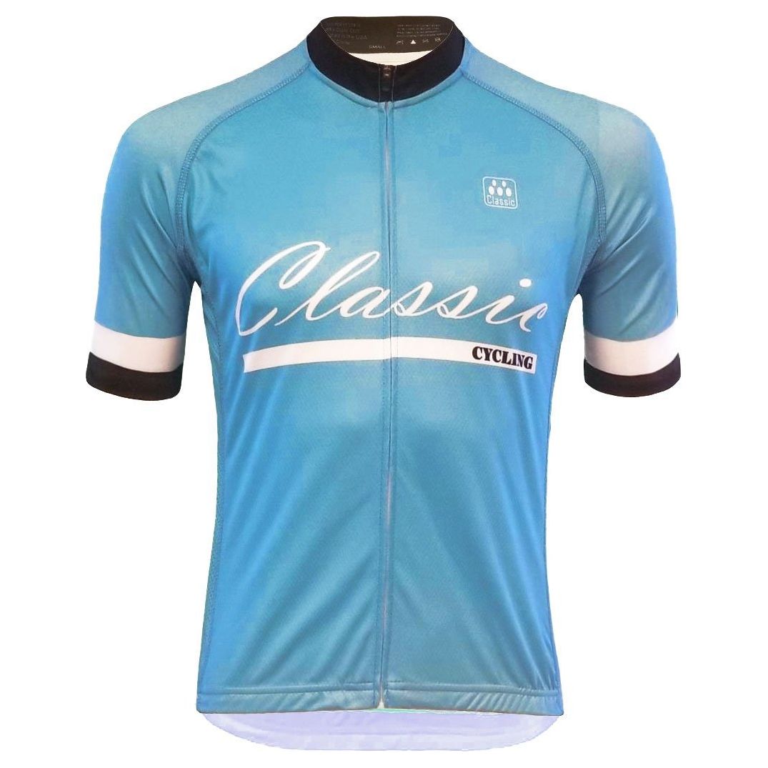 Classic Cycling Men's Fondo Jersey Blue
