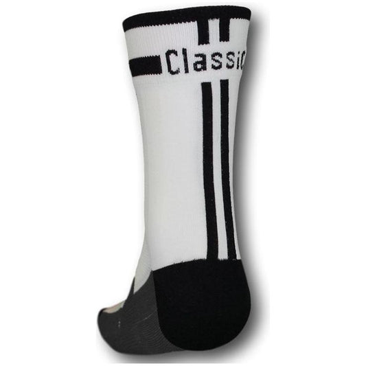 Classic Cycling Sock - White w- Black Accents - Classic Cycling