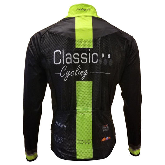 Classic Cycling Wind Jacket - Black with Fluo - Classic Cycling