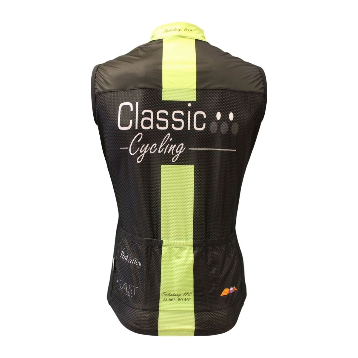 Classic Cycling Wind Vest - Black with Fluo - Classic Cycling