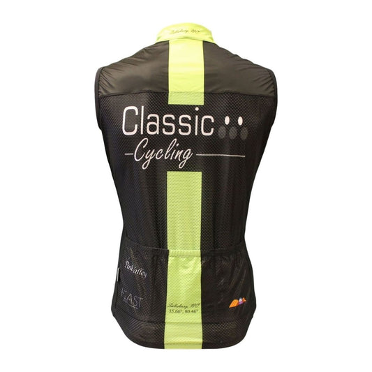 Classic Cycling Wind Vest - Black with Fluo - Classic Cycling