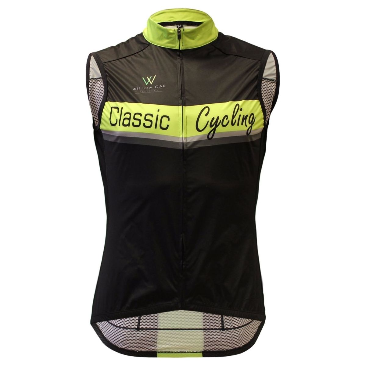 Classic Cycling Wind Vest - Black with Fluo - Classic Cycling