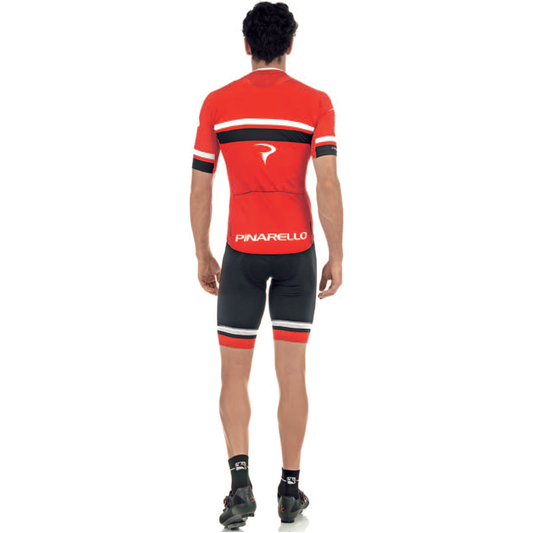 Pinarello CORSA Jersey - Red-Black - Classic Cycling