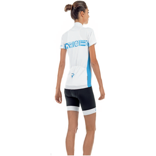 Pinarello Women's CORSA Jersey - White-Light Blue - Classic Cycling