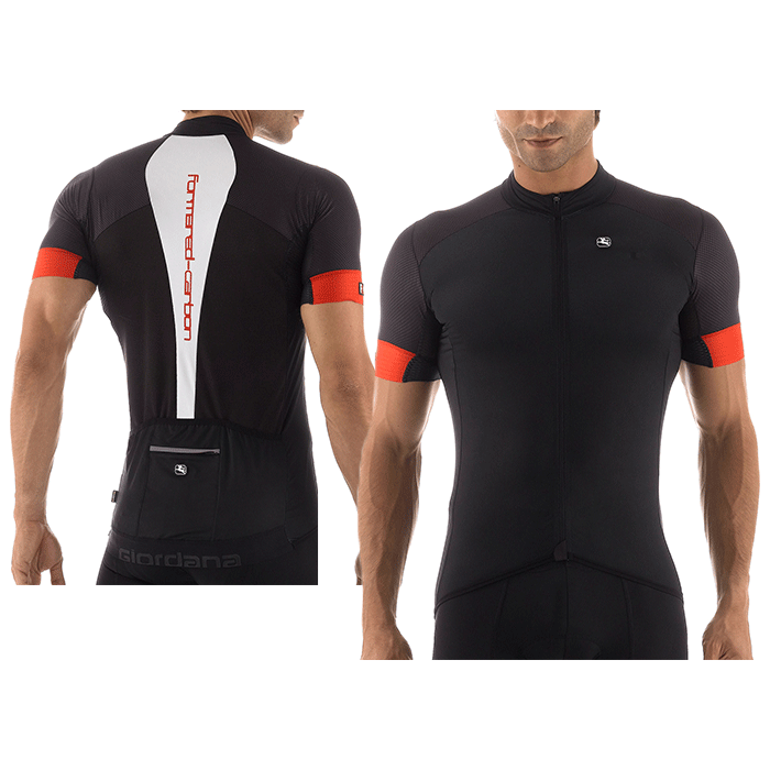 Giordana FR-C Forma Red Carbon Short Sleeve Jersey Black - Classic Cycling