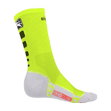 Giordana Cycling Socks Forma Red Mid Cuff Fluo Yellow - Classic Cycling