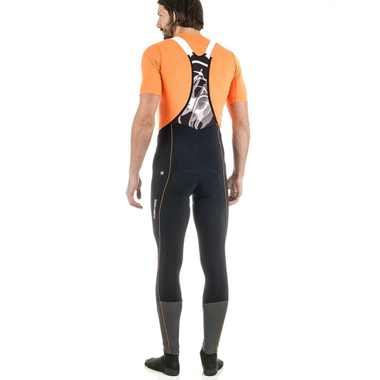 Giordana A+V G-Shield Bib Tight - Black w- Orange Accents - Classic Cycling