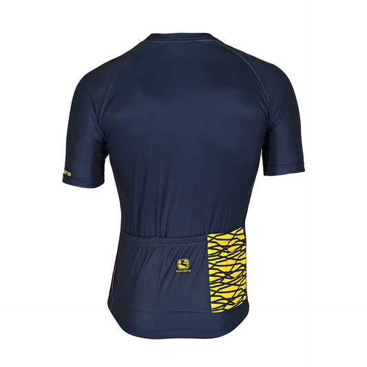 Giordana Moda Vero Pro Mare Short Sleeve Jersey - Navy-White-Yellow - Classic Cycling