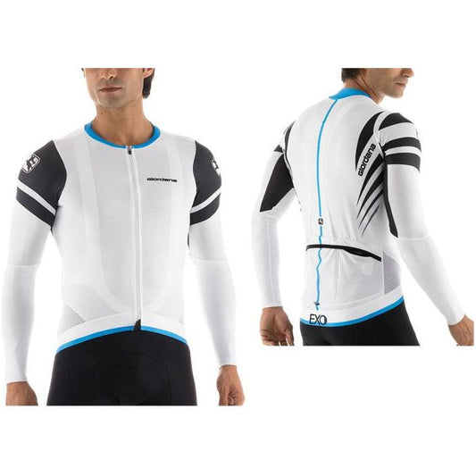 Giordana EXO Long Sleeve Cycling Jersey White - Classic Cycling