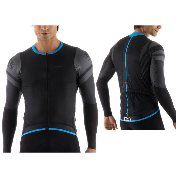 Giordana EXO Long Sleeve Jersey- Black - Classic Cycling