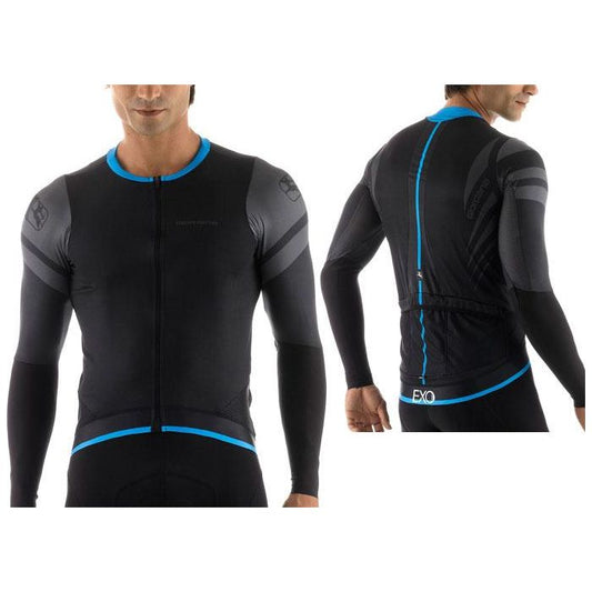 Giordana EXO Long Sleeve Jersey- Black - Classic Cycling