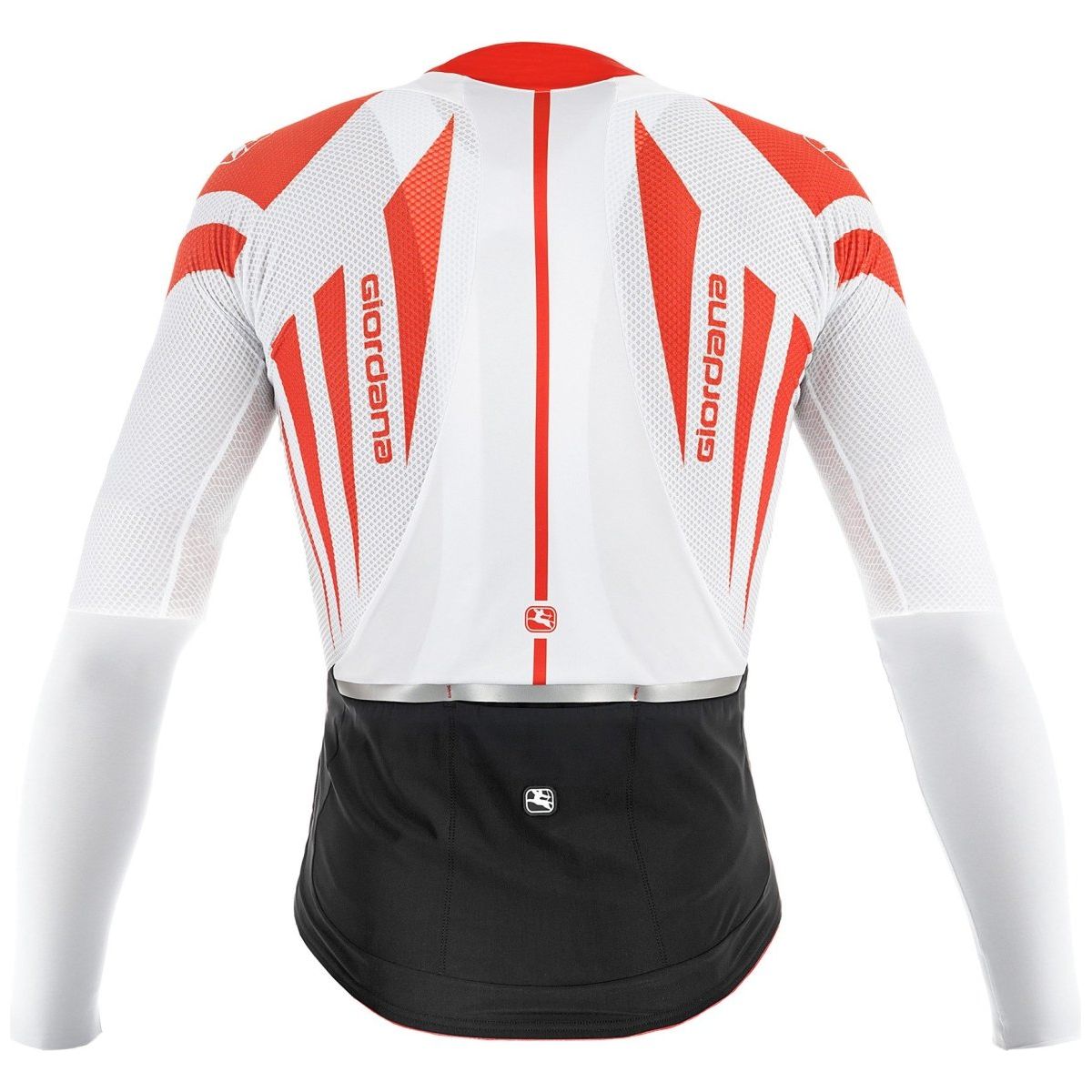 Giordana EXO Long Sleeve Jersey - White-Red - Classic Cycling