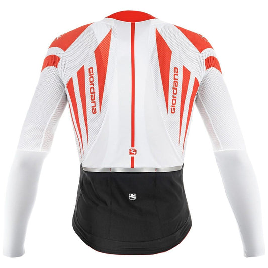 Giordana EXO Long Sleeve Jersey - White-Red - Classic Cycling