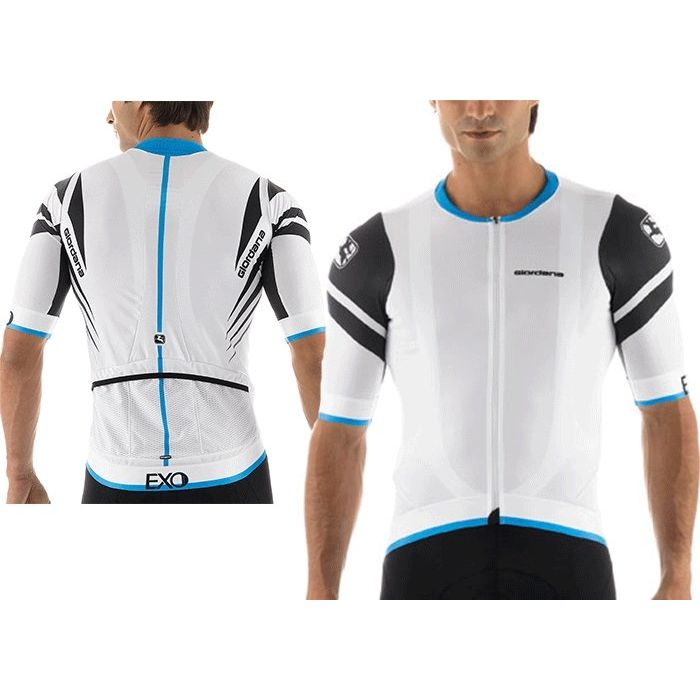 Giordana EXO Short Sleeve Jersey - White - Classic Cycling