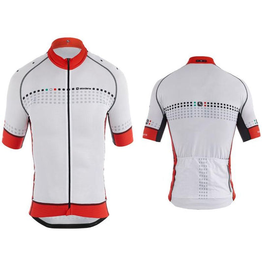 Giordana FR-C Short Sleeve Jersey "Forte" White-Red - Classic Cycling
