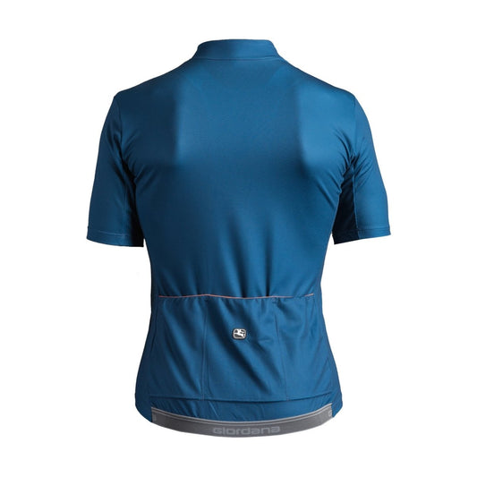 Giordana Fusion  Short Sleeve Jersey - Blue-Orange - Classic Cycling