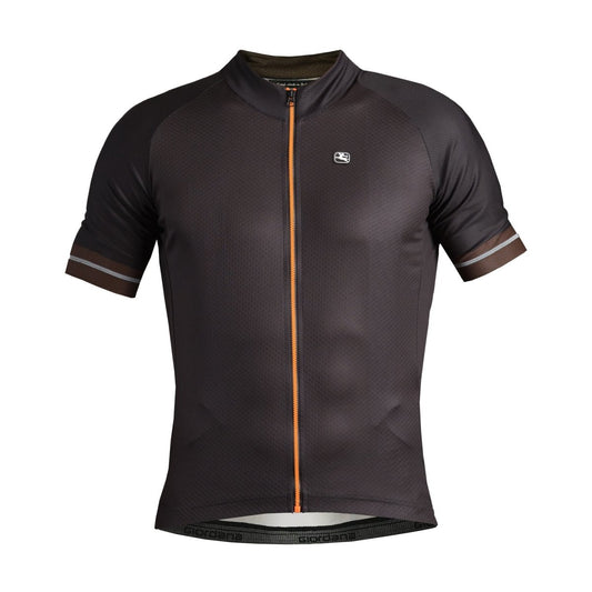 Giordana Lungo Short Sleeve Jersey - Black-Orange - Classic Cycling
