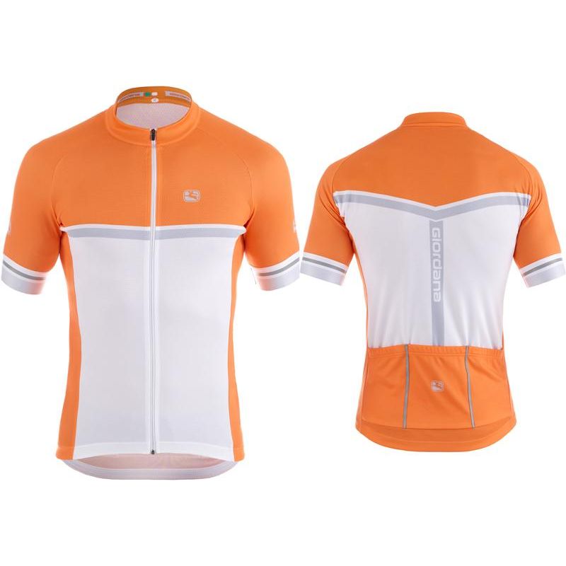 Giordana Silverline Raglan Short Sleeve Jersey Orange - Classic Cycling
