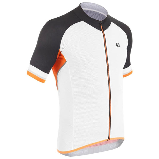 Giordana SilverLine Short Sleeve Jersey - White - Black - Orange - Classic Cycling