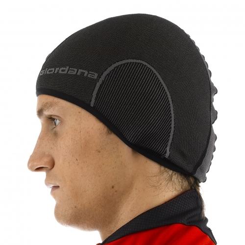 Giordana Skull Cap in Knitted PolyPro - Grey-Black - Classic Cycling