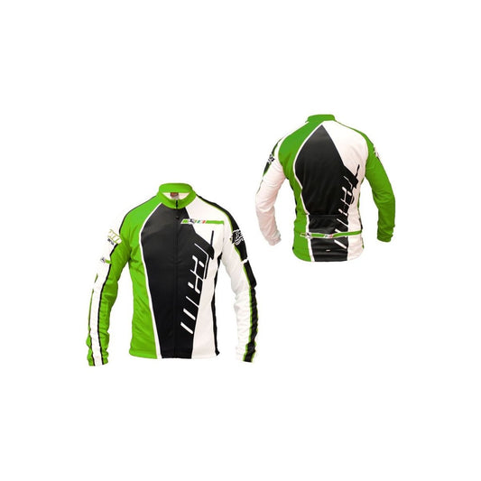 Giordana Trade Long Sleeve Winter Jersey Green - Classic Cycling
