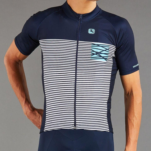 Giordana Vero Pro Moda Mare Cycling  Jersey - Navy- Acqua - Classic Cycling
